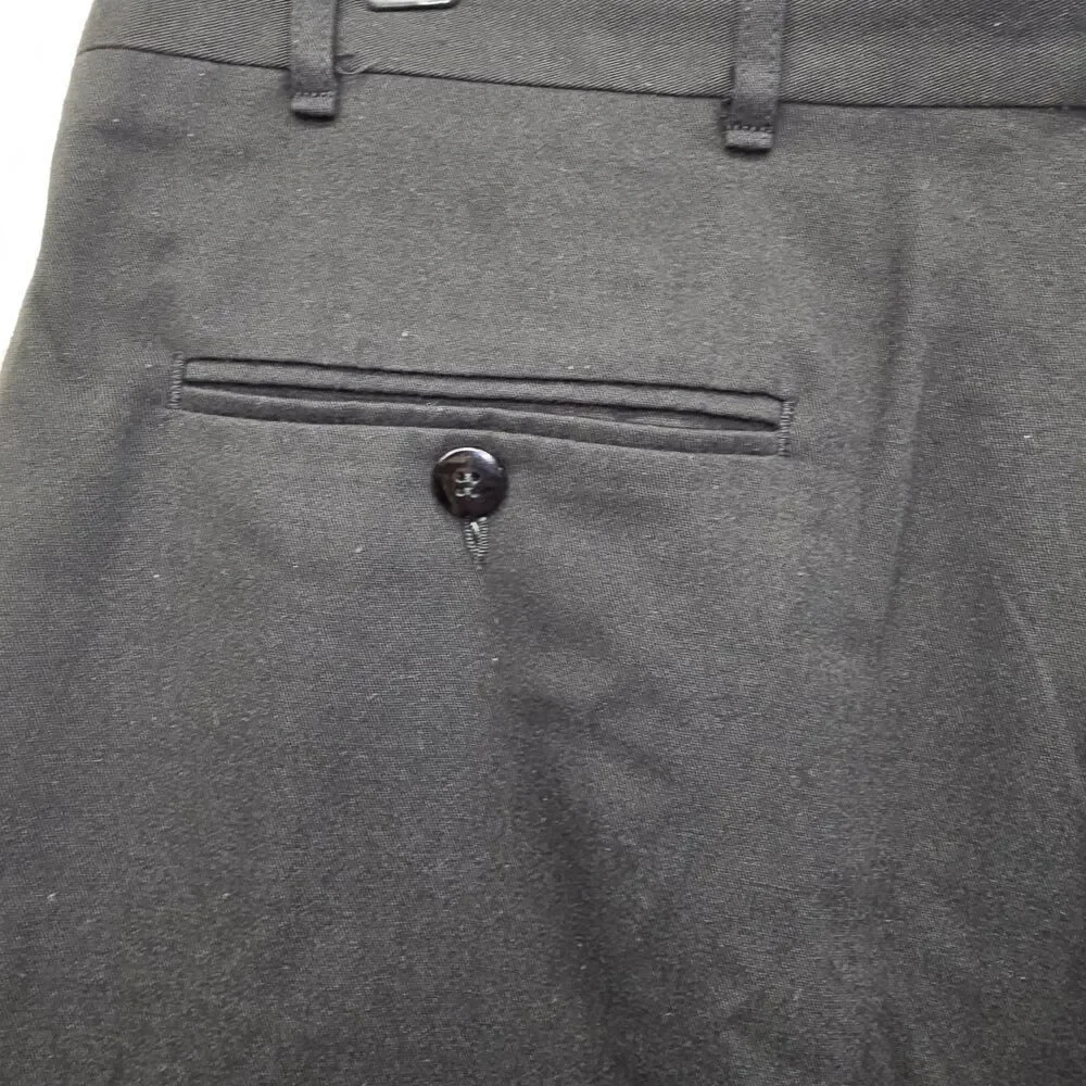 Vintage City Streets Men's Pleated Dress  Pants 36x30 Black (C28)